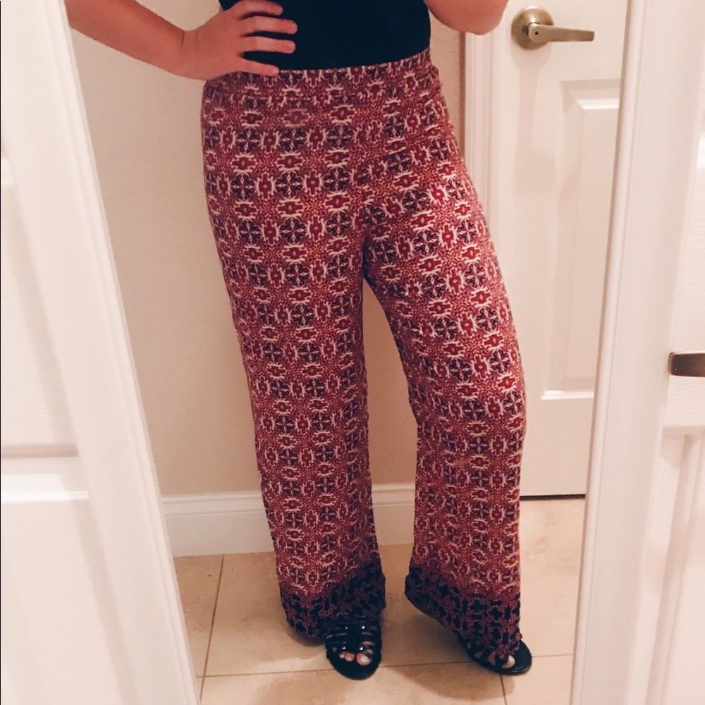 Red Boho Pants