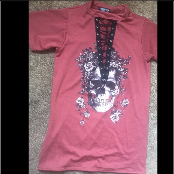 Lace up tshirt / dress - Picture 3 of 4