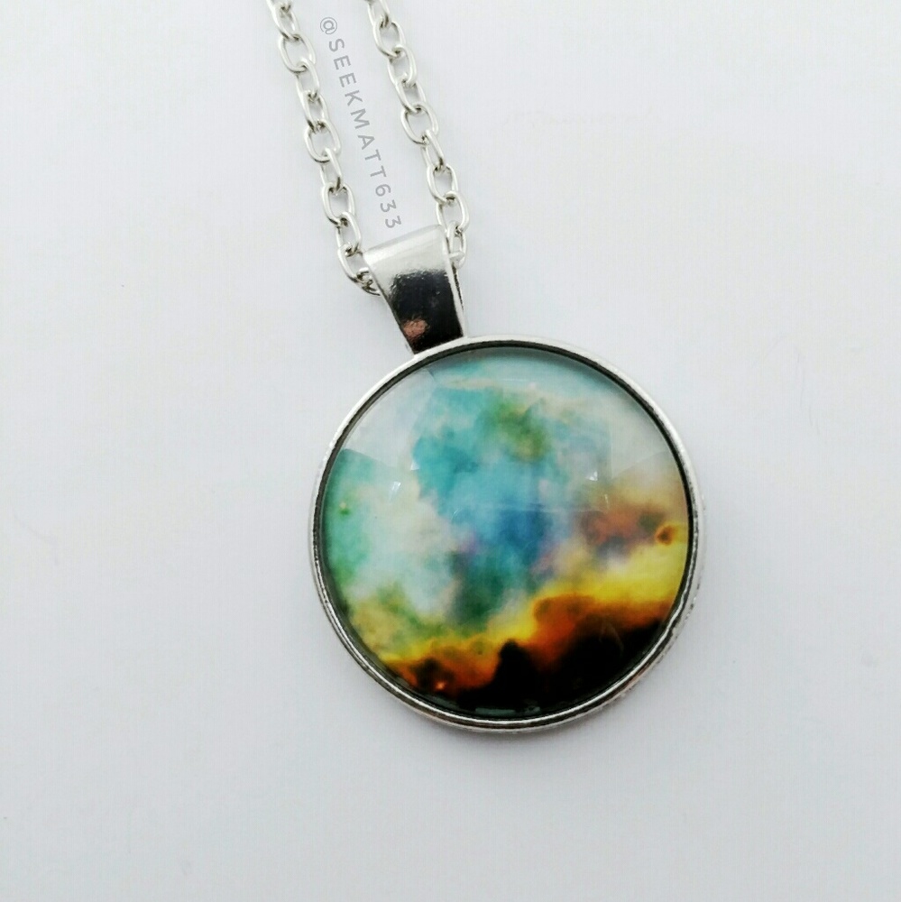 ⚡ SALE⚡ Galaxy 🌌 Universe Space Colorful Necklace