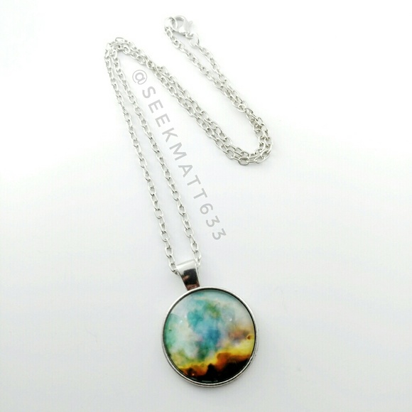 ⚡ SALE⚡ Galaxy 🌌 Universe Space Colorful Necklace - Picture 2 of 3