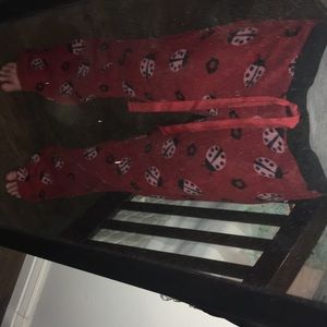 Ladybug pajama bottoms