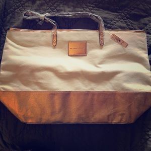 Victoria's Secret Rose Gold Tote Bag- NEW