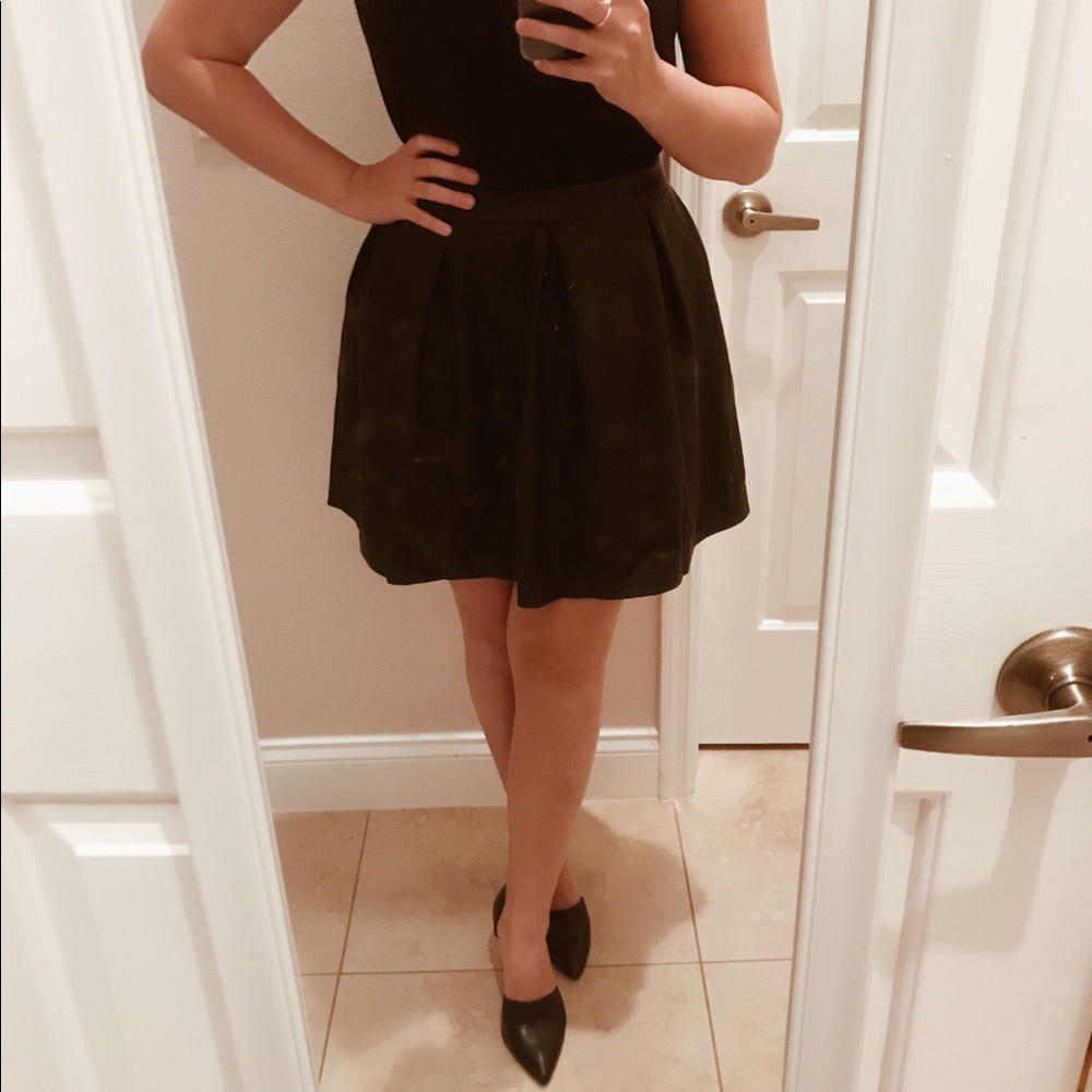 Black leather skirt