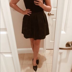 Black leather skirt