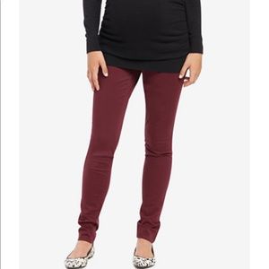Motherhood Maternity burgundy skinny jeans