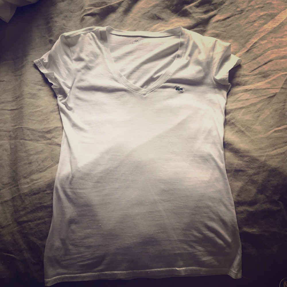 Lacoste white t shirt.