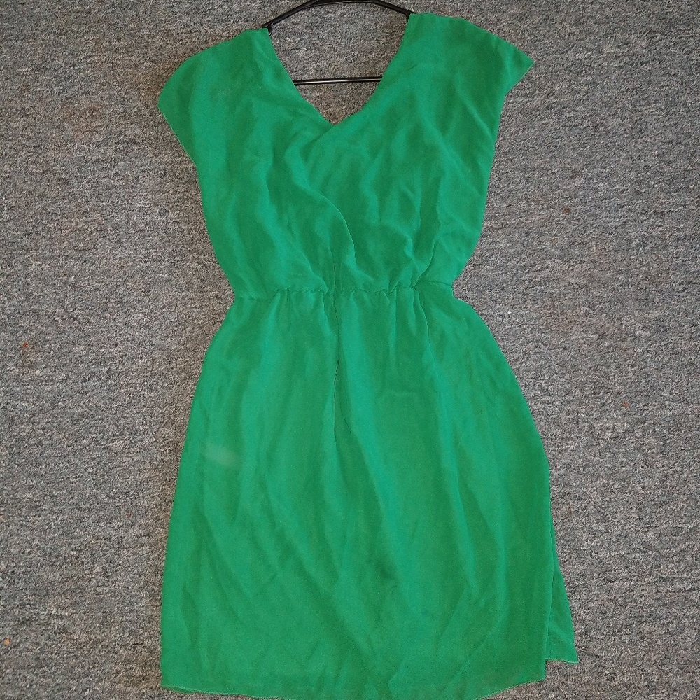 Kelly green mini dress