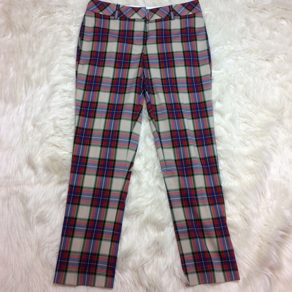 plaid slim fit pants womens