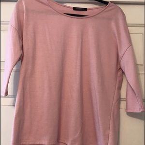 Pink loose top with open back