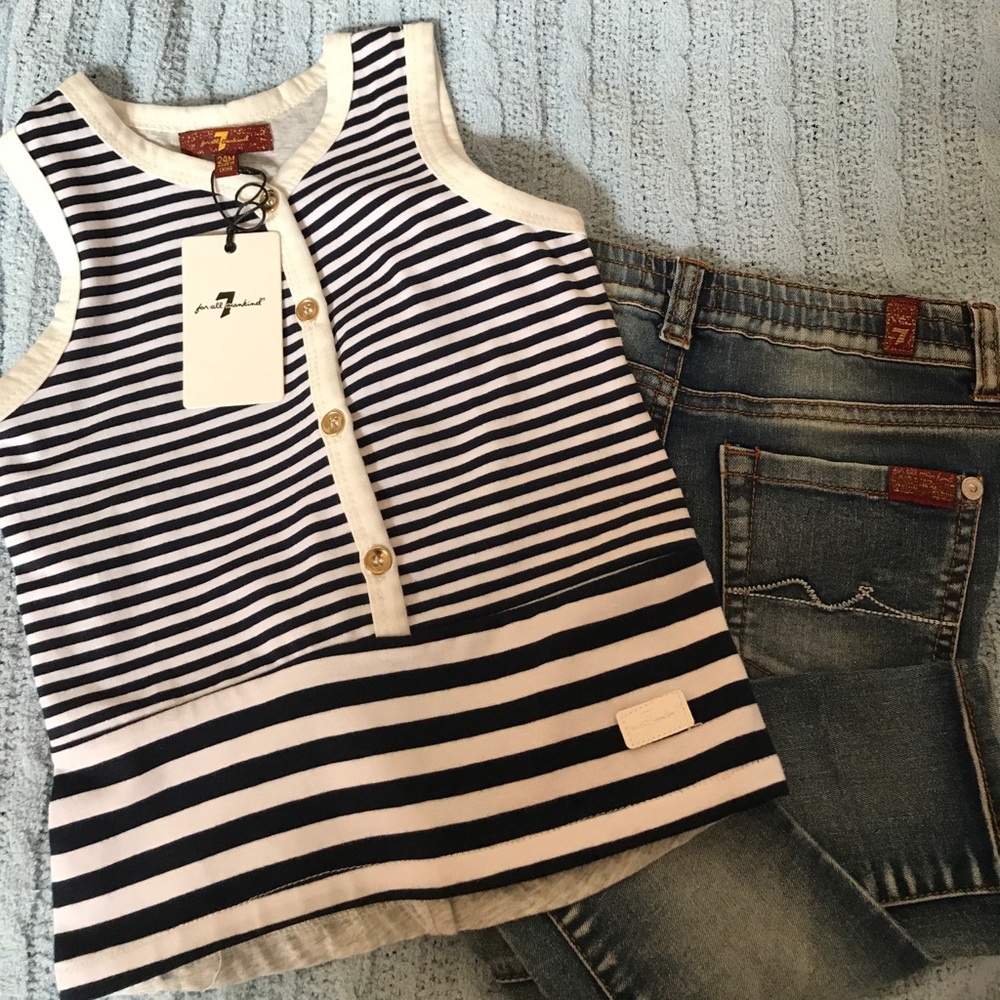 Authentic NWT 7 for all mankind outfit