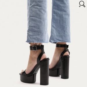 Public Desire black Valencia Platforms