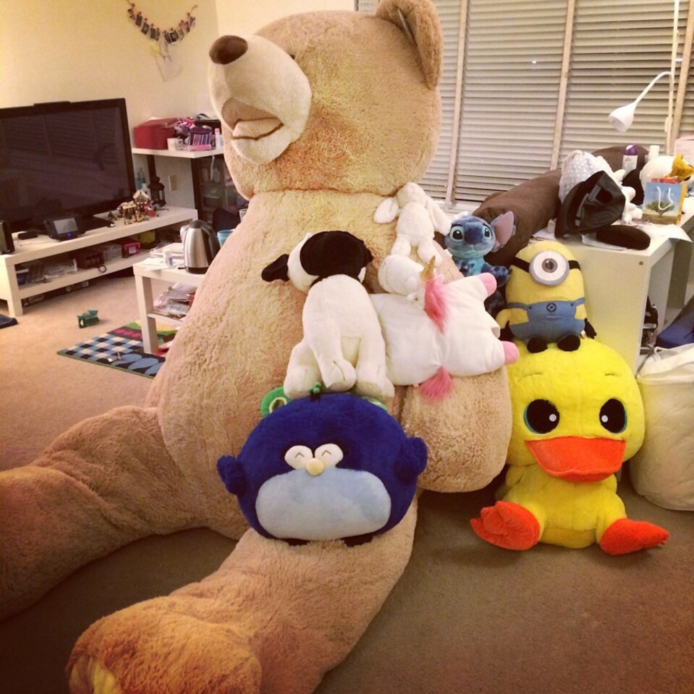 93"HUGE SUPER PLUSH TEDDY BEAR(ONLY COVER)