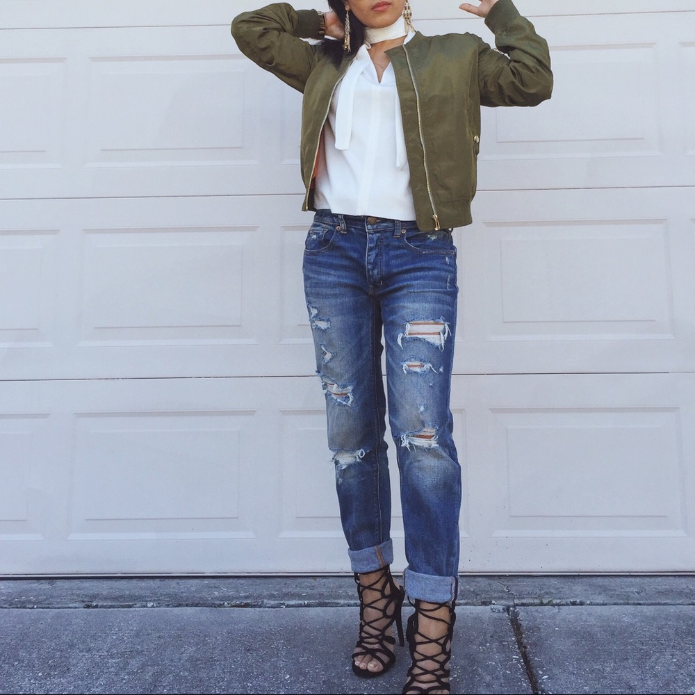 Windsor Olive Bomber Jacket