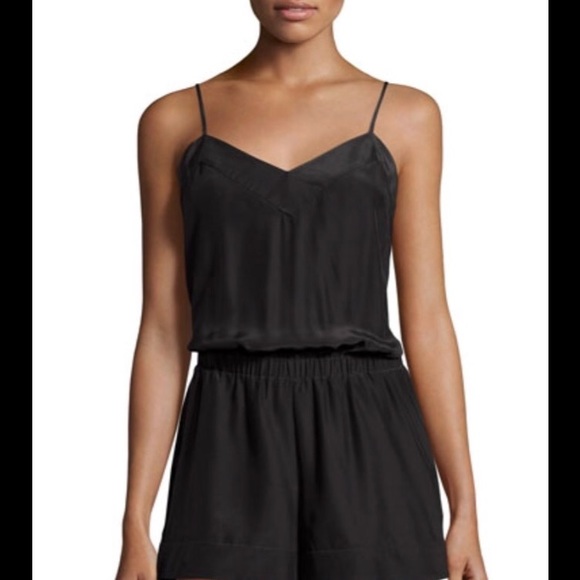Alice & Trixie Sleeveless Silk Short Jumpsuit, Blk - Picture 3 of 8