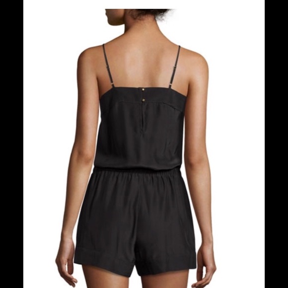Alice & Trixie Sleeveless Silk Short Jumpsuit, Blk - Picture 4 of 8