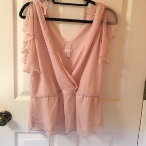 BLUSH CROSS FRONT TOP