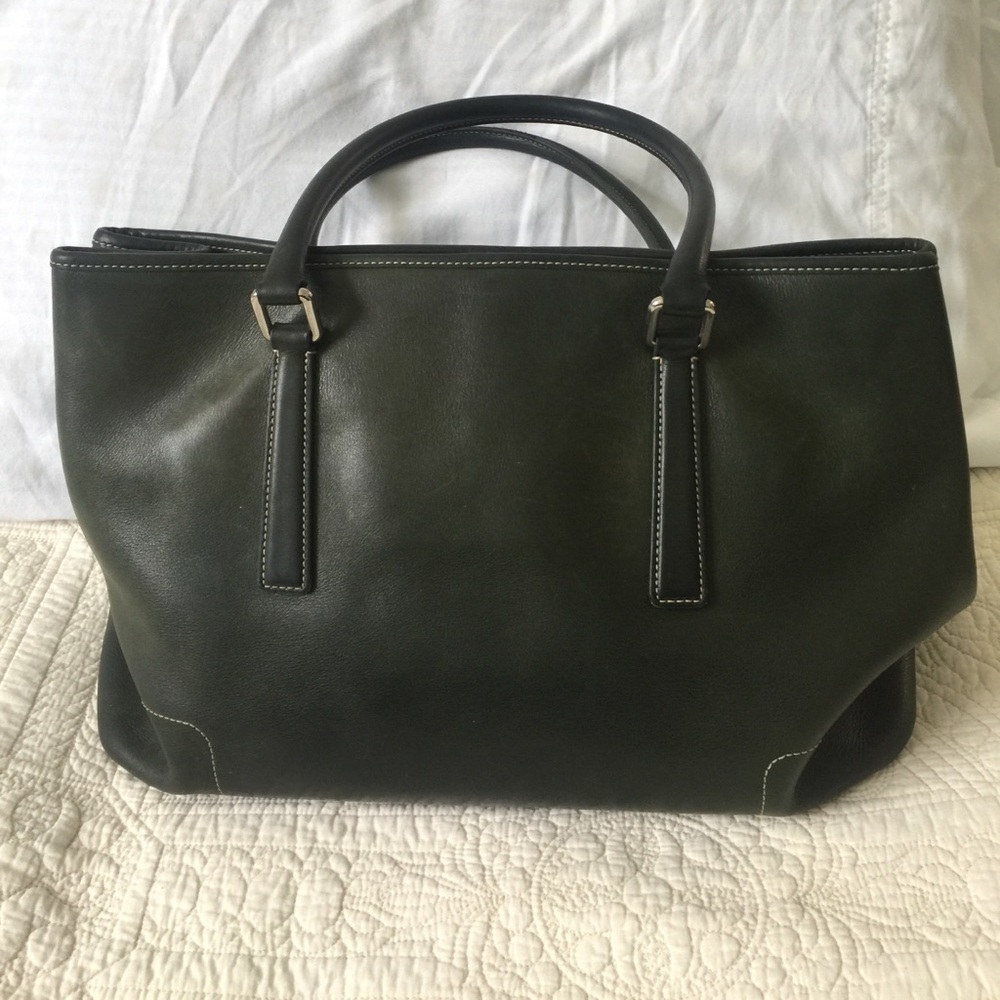 Coach leather bag.