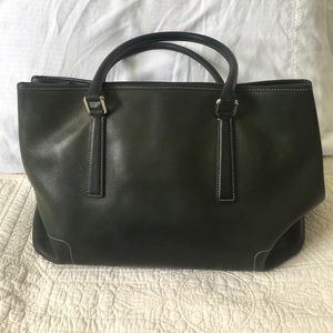 Coach leather bag.