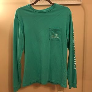 Teal Vineyard Vines Long Sleeve T-Shirt