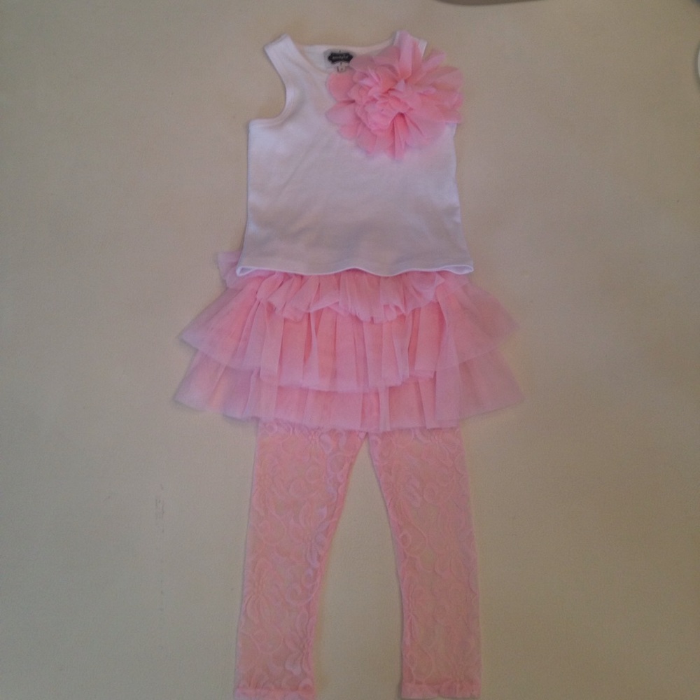🎀Mudpie 2T Tank and Tutu leggings