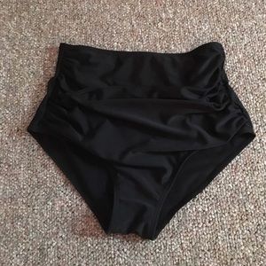 Black high waisted bikini bottom