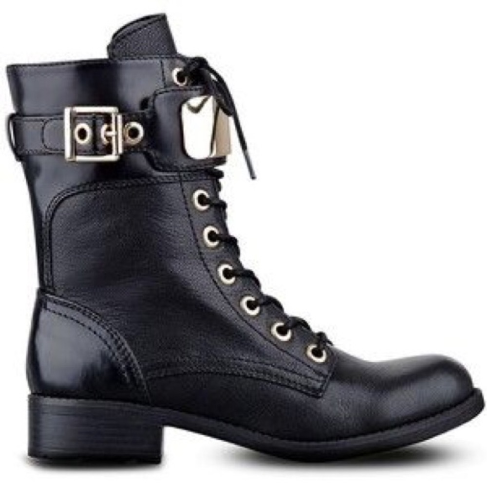 GUESS Black Combat Boots