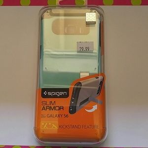 case spigen for galaxy s6 color black-mint new