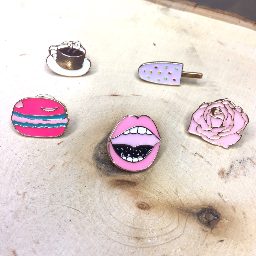 Individual enamel pins