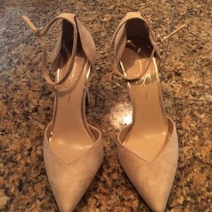 JS CIRRUS pumps in Cocoa Sand Microsuede