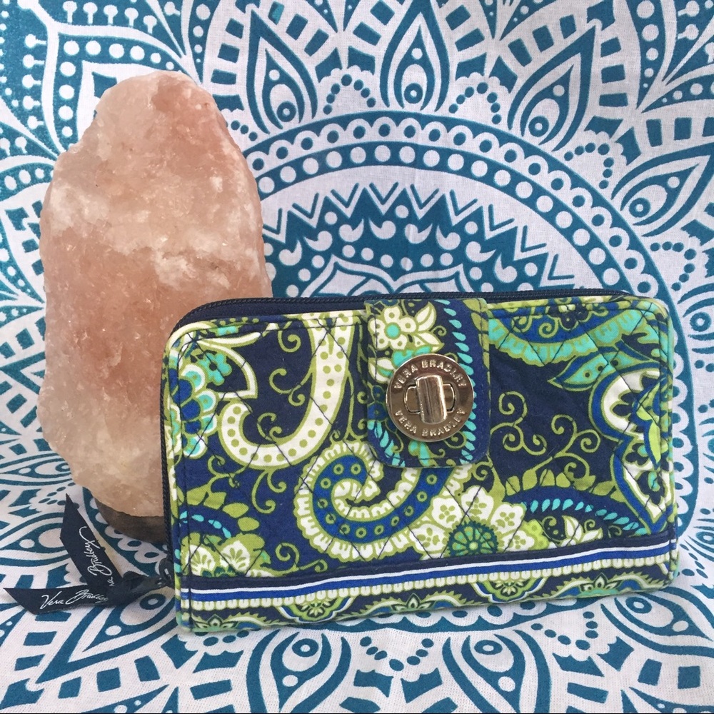Vera Bradley Rhythm and Blues Turnlock Wallet