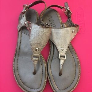 Size 7 1/2 Franco Sarto Gold Sandals