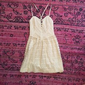 GUESS cream mini dress