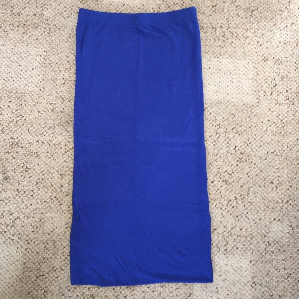 Blue pencil skirt