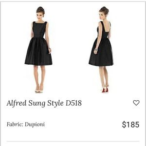 Alfred Sung black bridesmaid dress style D518
