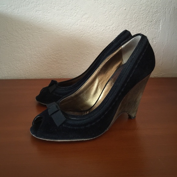 Miu Miu Shoes - 🐝Clearance🐝Miu Miu Peep-toe Wooden Wedge