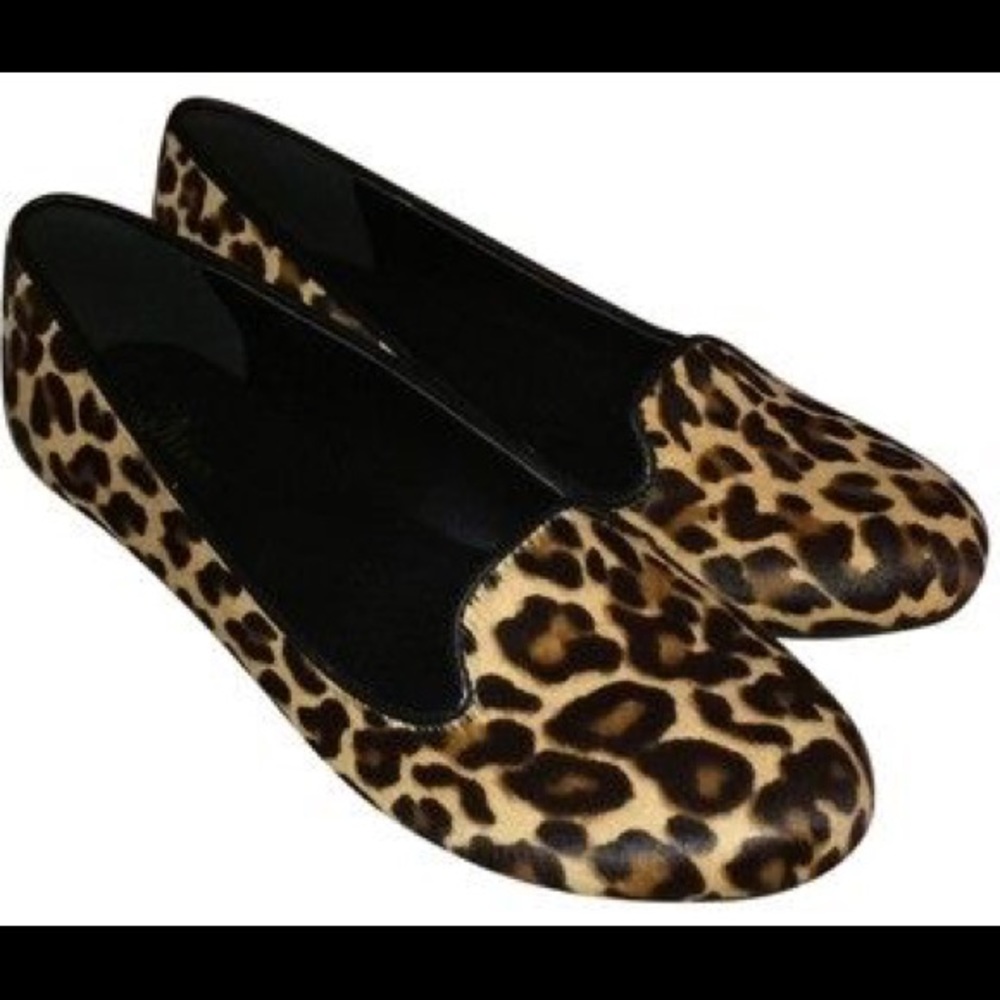 Cole Haan Leopard Calf Hair Flats
