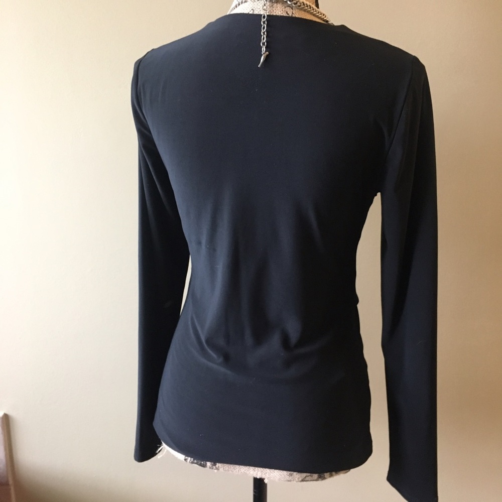 WHBM asymmetrical faux wrap top - Picture 3 of 5