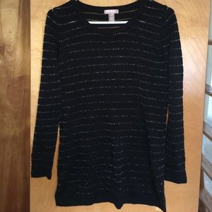 Black sweater with gold detail