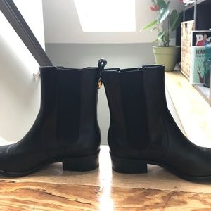 Black Ralph Lauren label Charles booties