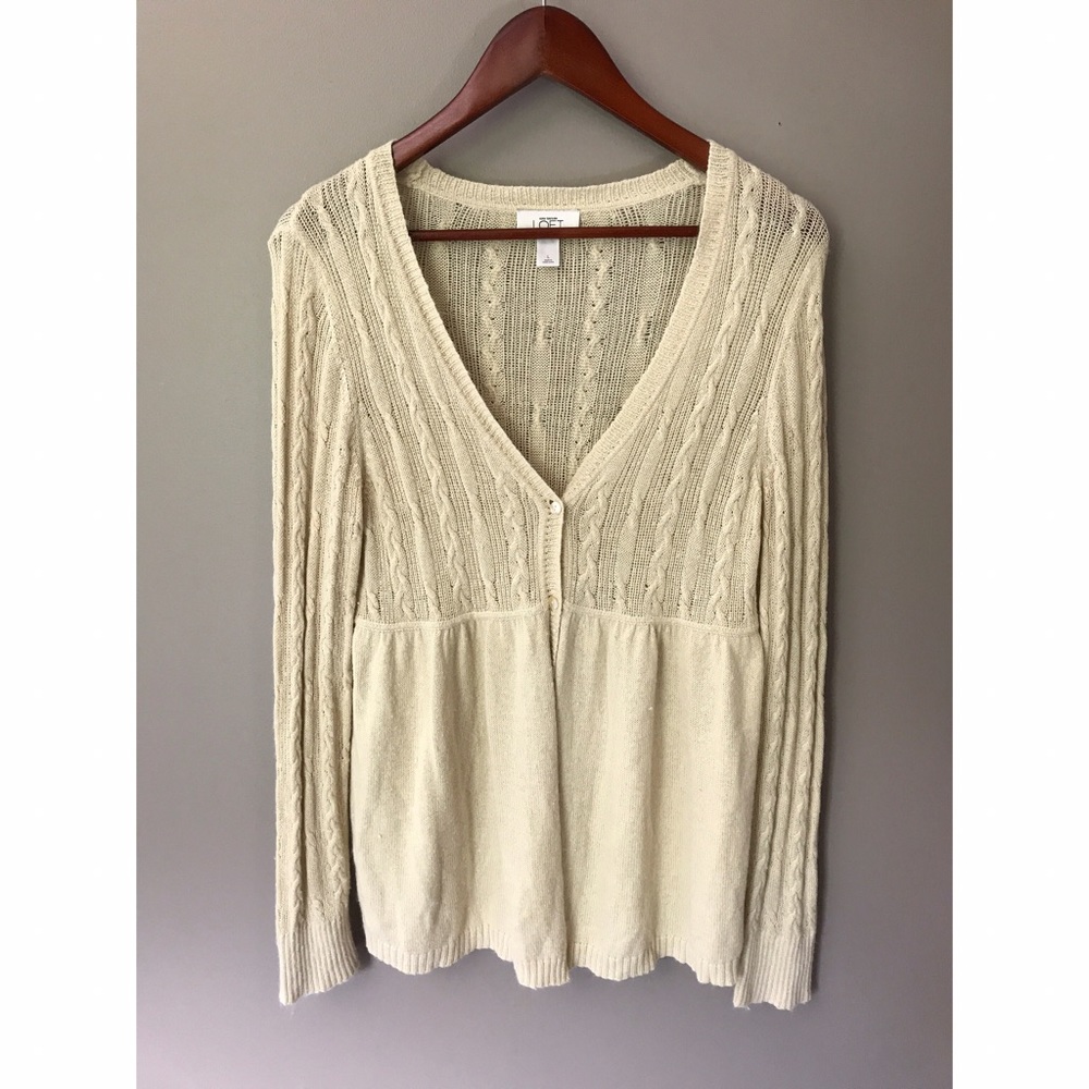 *Ann Taylor Loft* Vintage rabbit fur cardigan