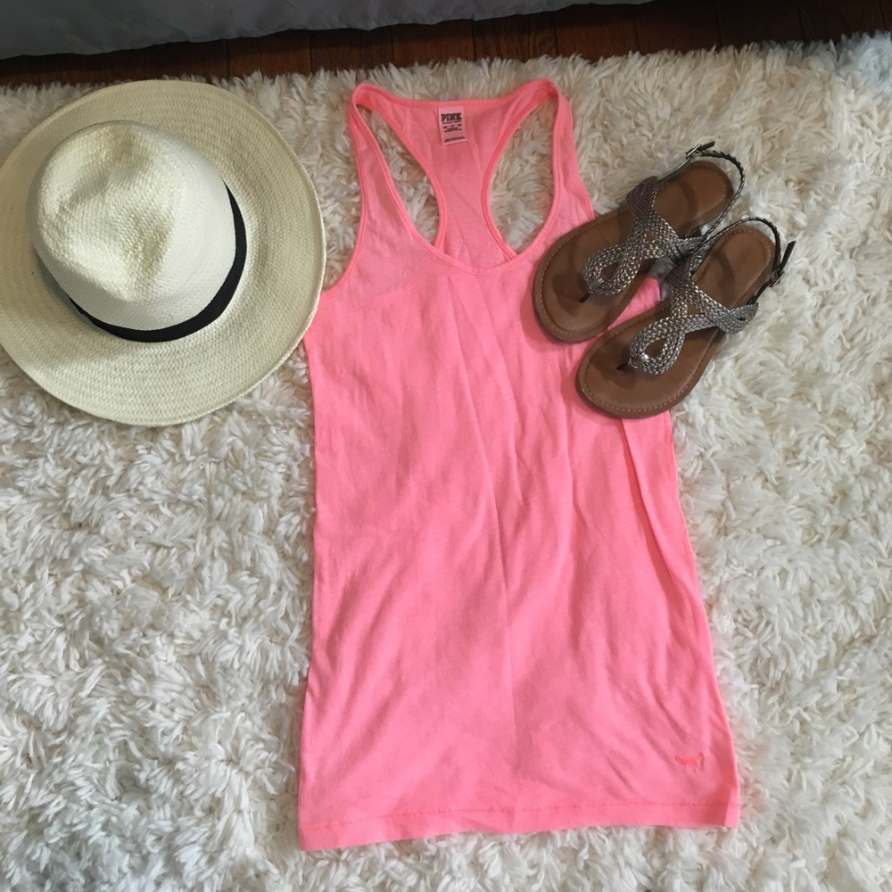 PINK neon tank top