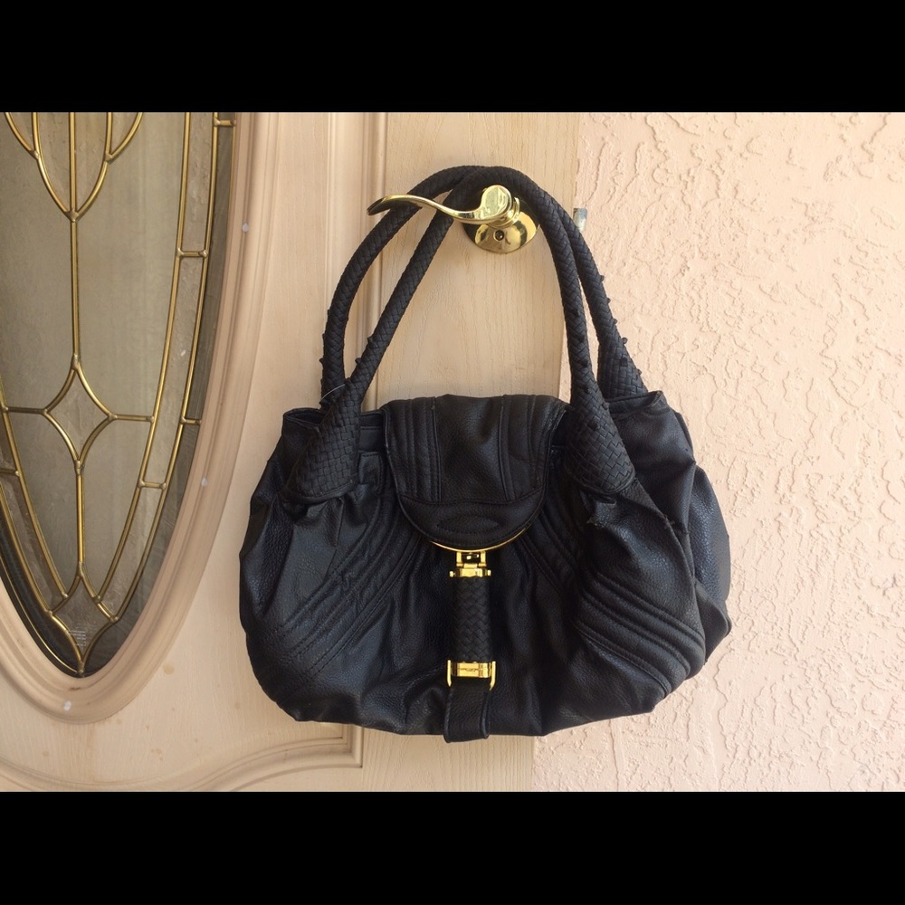 Faux leather handbag