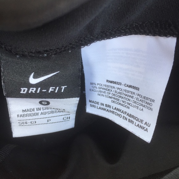 NIKE DRI FIT BLACK CROP PANTS SZ SMALL - Picture 2 of 3