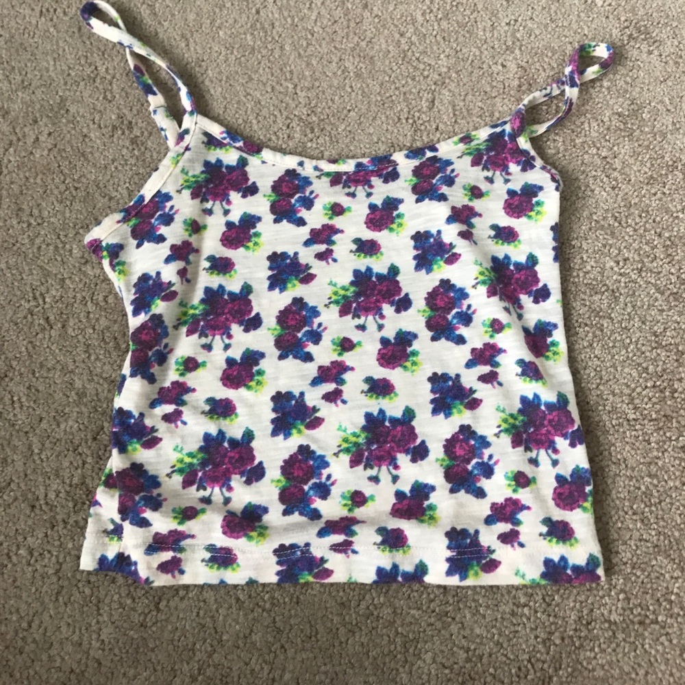 Floral cropped tank
