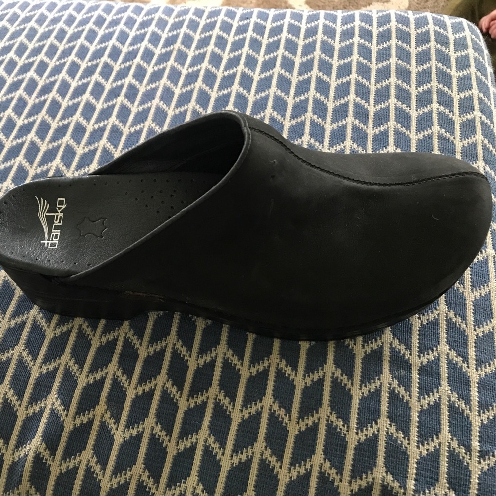 Dansko suede clogs