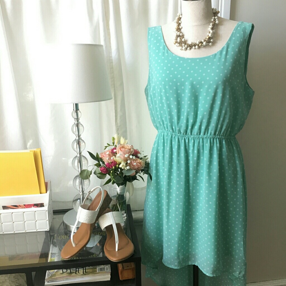 Forever 21 hi-lo polka dot dress