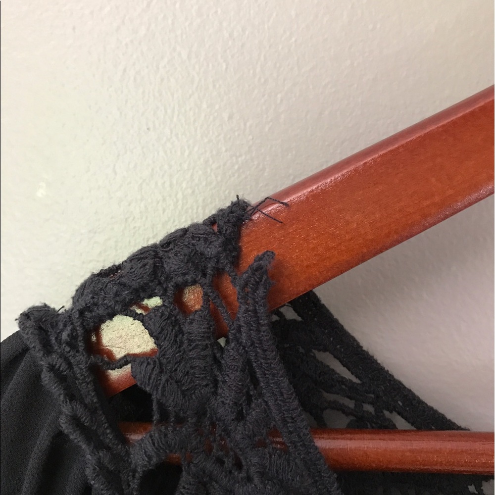 *Three Hearts* Black Lace dress sheer outer layer - Picture 4 of 4