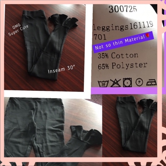 LAST ONERuffle Bottom Leggings. S-L - Picture 3 of 3