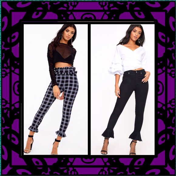 LAST ONERuffle Bottom Leggings. S-L - Picture 2 of 3