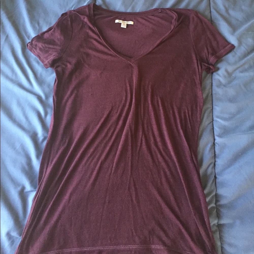 Maroon V neck